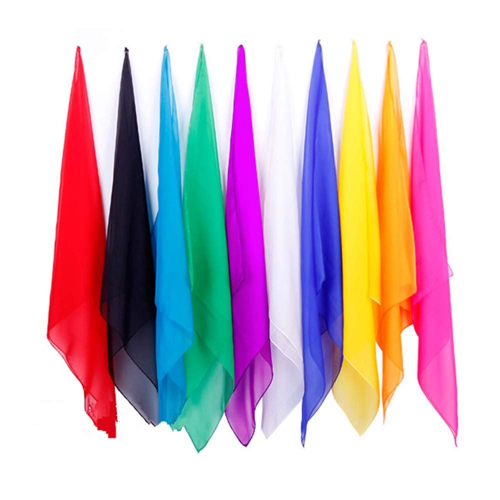 5pcs/lot Ultra-Thin Magic Silk Scarves Magic Tricks Close Up Street Stage Magic Prop Accessories Magicians Gimmick Illusions Classic Magia Toys Gadgets (30X30cm)