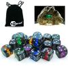 Bescon Mineral Rocks GEM Vines 6 Sides 16MM Dice Set 20 Pack, 5/8" D6 Mineral Rock Dice Set in Assorted Colors view 1