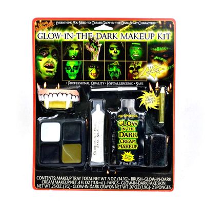 Washable No-Smudge Glow in The Dark Halloween Makeup Kit