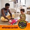 Zetz Brands Fire Truck Toy for Boys, Girls, Kids, w/ 4D LED Lights, Toddlers - Age 3+ Fire Engine Push Toy Car for Little Fireman Real Firetruck Siren Sound, Bump & Go  Ideal Birthday view 2