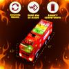 Zetz Brands Fire Truck Toy for Boys, Girls, Kids, w/ 4D LED Lights, Toddlers - Age 3+ Fire Engine Push Toy Car for Little Fireman Real Firetruck Siren Sound, Bump & Go  Ideal Birthday view 3