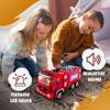 Zetz Brands Fire Truck Toy for Boys, Girls, Kids, w/ 4D LED Lights, Toddlers - Age 3+ Fire Engine Push Toy Car for Little Fireman Real Firetruck Siren Sound, Bump & Go  Ideal Birthday view 4