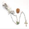 12 pcs Angel Guardian Rosary In Glass Jar Bottle Beads White Beaded Rosary Silver CATHOLIC Crucifix Necklace Virgin Mary lot of 12 view 3