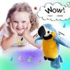 Houwsbaby 9'' Blue Electronic Musical Talking Parrot Plush Toy Interactive Toy,Recording Stuffed Animal Repeat What You Say Shake Wings Macaw Record Bird Toy for Kid Girl Easter view 4