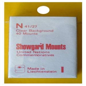 Showgard Stamp Mounts Clear Background Precut Size N 41 x 27mm 40 Mounts