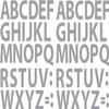 A-Z Alphabet Letters Stickers Vinyl Decals (X2 Sets) Choose Size (V594 Myriad Gray) (12") view 1