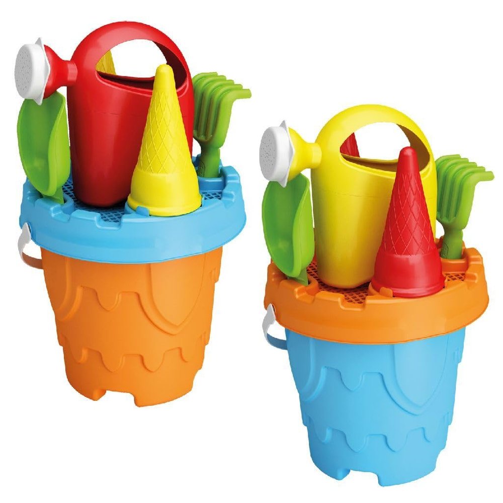 Adriatic 2006915 Bucket Set Fun Watering Can, Multicolor