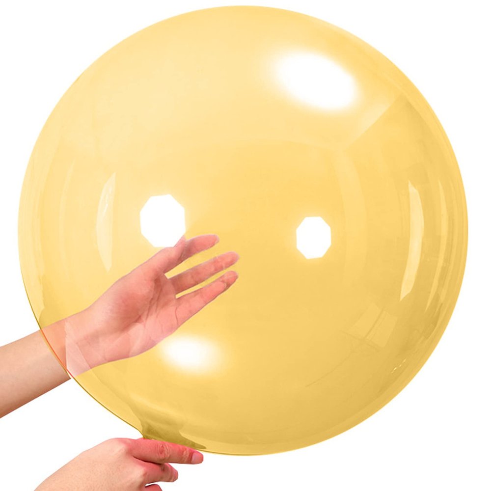 18 Inch Helium Bobo Balloons for LED Light Up Balloons - Christmas, Wedding, Birthday Party Decorations (Orange, 10 Pack, Led String Not Included)
