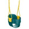 Deluxe High Back Full Bucket Toddler Swing with Exclusive Chain & Triangle Dip Pinch Protection and Carabiners for Easy Install - Green - Squirrel Products view 1