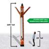 LookOurWay Air Dancers Inflatable Tube Man Attachment - 20 Feet Tall Wacky Waving Inflatable Dancing Tube Guy for Business Promotion - Blower Not Included - Mascot Character Animal Themed - Tiger view 3