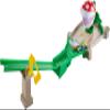 Hot Wheels Mario Kart Track Set & Toy Car, Piranha Plant Slide Playset with First-Appearance Yoshi Kart Vehicle & Gravity Launcher view 1