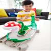 Hot Wheels Mario Kart Track Set & Toy Car, Piranha Plant Slide Playset with First-Appearance Yoshi Kart Vehicle & Gravity Launcher view 2