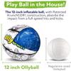 Ollyball The Original Indoor & Outdoor Kick Ball - Patented KrunchCOR Design for Safe House Play - Lightweight Inflatable Bounce Ball for Kids & Families - Colorable & Personalized Craft Toy view 3