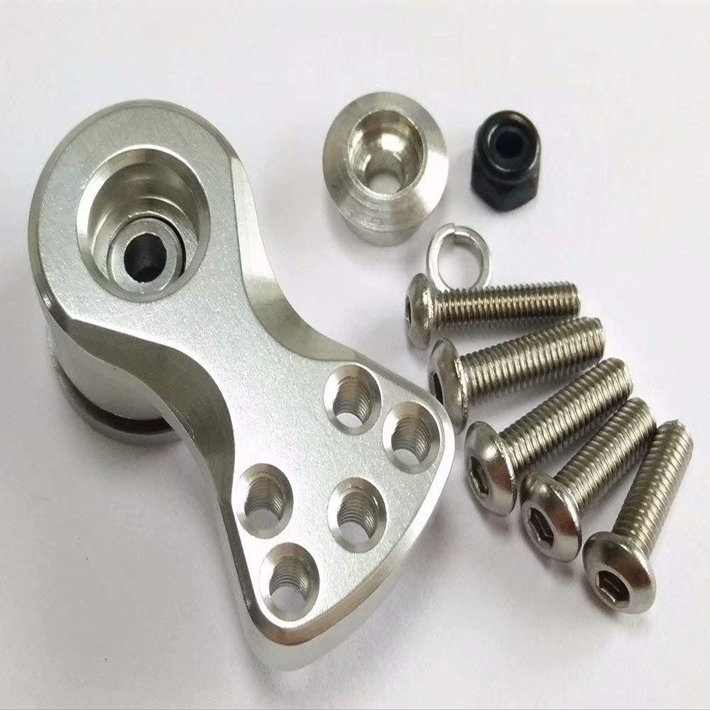 Aluminum Servo Saver 21.5MM for Stock Plastic 25T Output Gear Ajustable Hi-Torque Servo Arm Silver