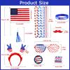 Lansian 4th of July Accessories Bulk Party Supplies, 146Pcs Patriotic Party Favors Set for Independence Day Decorations Memorial Day Celebrations USA Flags Party Parades Classroom Rewards for Kids view 3