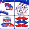 Lansian 4th of July Accessories Bulk Party Supplies, 146Pcs Patriotic Party Favors Set for Independence Day Decorations Memorial Day Celebrations USA Flags Party Parades Classroom Rewards for Kids view 4