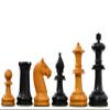 19th Century Antique Austrian Series Chess Pieces in Ebonized Boxwood & Golden Antiqued Boxwood  4.27" King | Handcrafted Historical Staunton Chess Set by Chessbazaar view 1