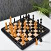 19th Century Antique Austrian Series Chess Pieces in Ebonized Boxwood & Golden Antiqued Boxwood  4.27" King | Handcrafted Historical Staunton Chess Set by Chessbazaar view 2