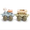 Dantoy: BIO Train Set - 2 Linking Toy Train Cars, Muted Colors, Indoor & Outdoor Play Vehicle, Caboose, Recycled Plastic, Kids & Toddlers Ages 2+ view 1