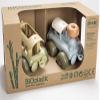 Dantoy: BIO Train Set - 2 Linking Toy Train Cars, Muted Colors, Indoor & Outdoor Play Vehicle, Caboose, Recycled Plastic, Kids & Toddlers Ages 2+ view 4