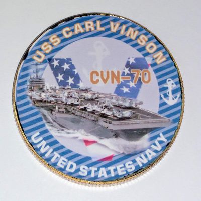 Navy USS Carl Vinson CVN-70 Challenge Art Coin