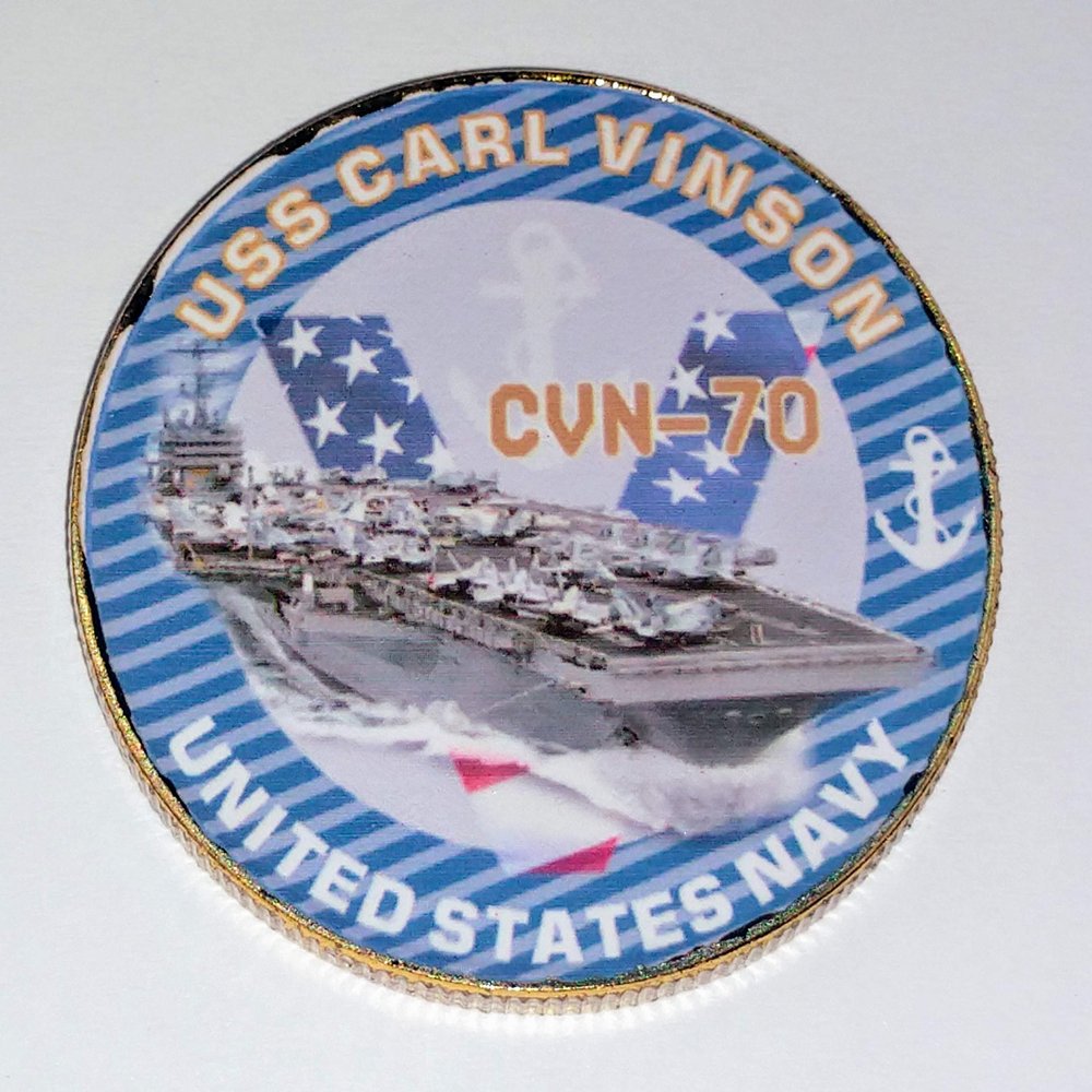 Navy USS Carl Vinson CVN-70 Challenge Art Coin