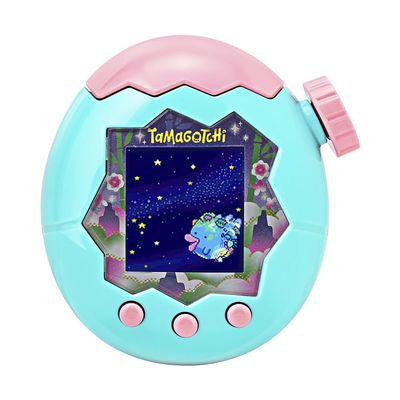 Bandai - Tamagotchi Paradise Jade Forest - Virtual Pet to Wind Up - Tamagotchi Interactive Toy, Zoom Wheel - Green and Pink Forest Model - Toy for Children from 6 Years - 43424
