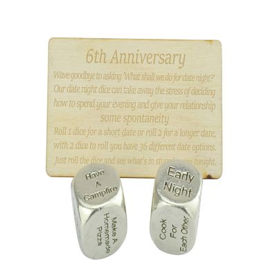 6th Wedding Anniversary Date Night Dice Ideas for Your 6 Year Wedding Anniversary