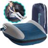 Hiccapop UberBoost Inflatable Booster Car Seat | Travel Booster Car Seat | Portable Booster Seat for Toddlers, Kids, Child (Navy/Gray) view 1