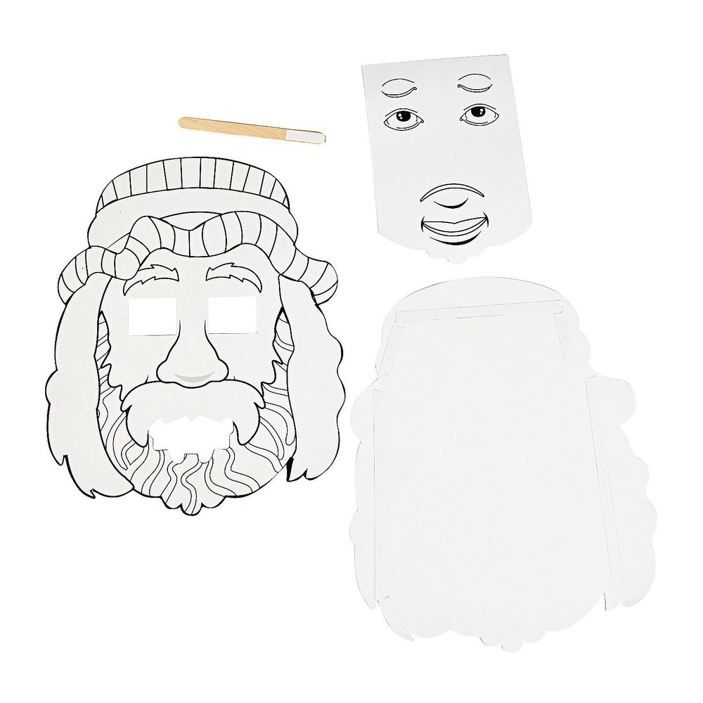 Color Your Own Jesus Heals The Blind Man Activities -12 Pieces - Crafts for Kids and Fun Home Activities