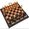 1950s Soviet Latvian Reproduced Staunton Chess Pieces  4.1" King, Handcrafted in Ebonized & Antiqued Boxwood  Vintage Tournament Wooden Chess Set view 4