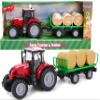 Toyland Tractor and Trailer 37cm Red with Lights and Sound - Farm Toys for Children (Tractor and Ball Trailer) view 1