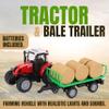 Toyland Tractor and Trailer 37cm Red with Lights and Sound - Farm Toys for Children (Tractor and Ball Trailer) view 2