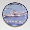 Navy USS Saratoga CV-60 Colorized Challenge Art Coin view 1