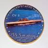 Navy USS Saratoga CV-3 Colorized Challenge Art Coin view 1