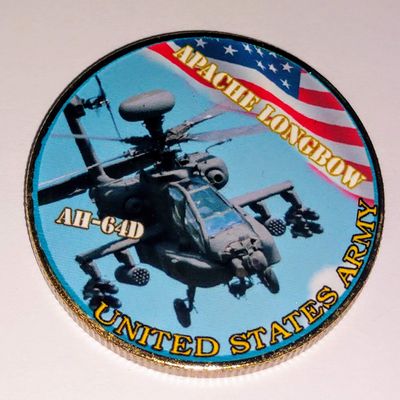 Army Apache Longbow AH-64D Challenge Art Coin