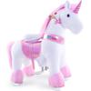 PonyCycle Ride on Unicorn Horse for Kids Toddler Rocking Horse (with Brake/ 30" Height/Size 3 for Age 3-4) Pink Unicorn Plush Kids Ride on Horse Toys Rideable Unicorn Ride-on Birthday Gifts Ux302 view 1