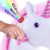 PonyCycle Ride on Unicorn Horse for Kids Toddler Rocking Horse (with Brake/ 30" Height/Size 3 for Age 3-4) Pink Unicorn Plush Kids Ride on Horse Toys Rideable Unicorn Ride-on Birthday Gifts Ux302 view 3