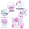 PonyCycle Ride on Unicorn Horse for Kids Toddler Rocking Horse (with Brake/ 30" Height/Size 3 for Age 3-4) Pink Unicorn Plush Kids Ride on Horse Toys Rideable Unicorn Ride-on Birthday Gifts Ux302 view 4