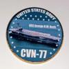 Navy USS George H W Bush CVN-77 Colorized Challenge Art Coin view 1
