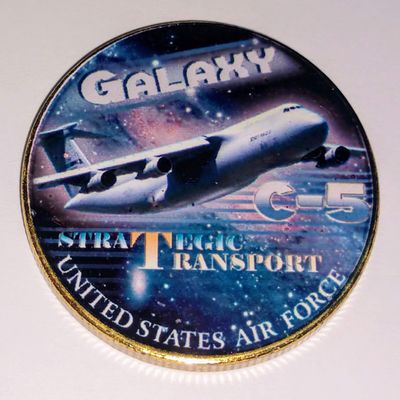 Air Force Galaxy C-5 Strategic Transport Challenge Art Coin