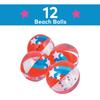 Fun Express Patriotic Confetti Beach Ball for Fourth of July - Toys - Inflates - Beach Balls - Fourth of July - 12 Pieces view 2