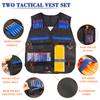 2 Pack Kids Tactical Vest Kit for Nerf Guns Game N-Strike Elite Series Wars with Refill Darts, Reload Clips, Dart Pouch, Tactical Mask, Wrist Band and Protective Glasses for Boys ,Girls view 2
