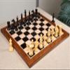 1935 Botvinnik Flohr-I Soviet Chess Pieces in Ebony & Boxwood  4" King, Handcrafted Weighted Vintage Staunton Chess Set for Collectors & Tournament Players view 4