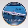 Navy USS Lexington CV-16 Colorized Challenge Art Coin view 1
