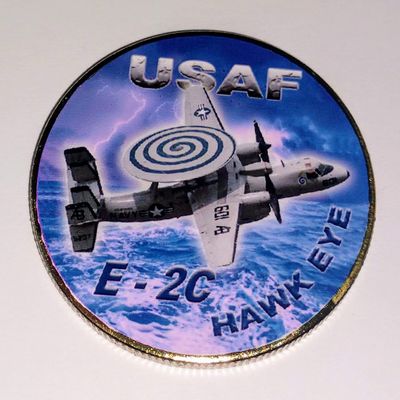 Air Force Hawkeye E-2C Challenge Art Coin