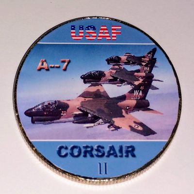 Air Force A-7 Corsair II Fighter Challenge Art Coin