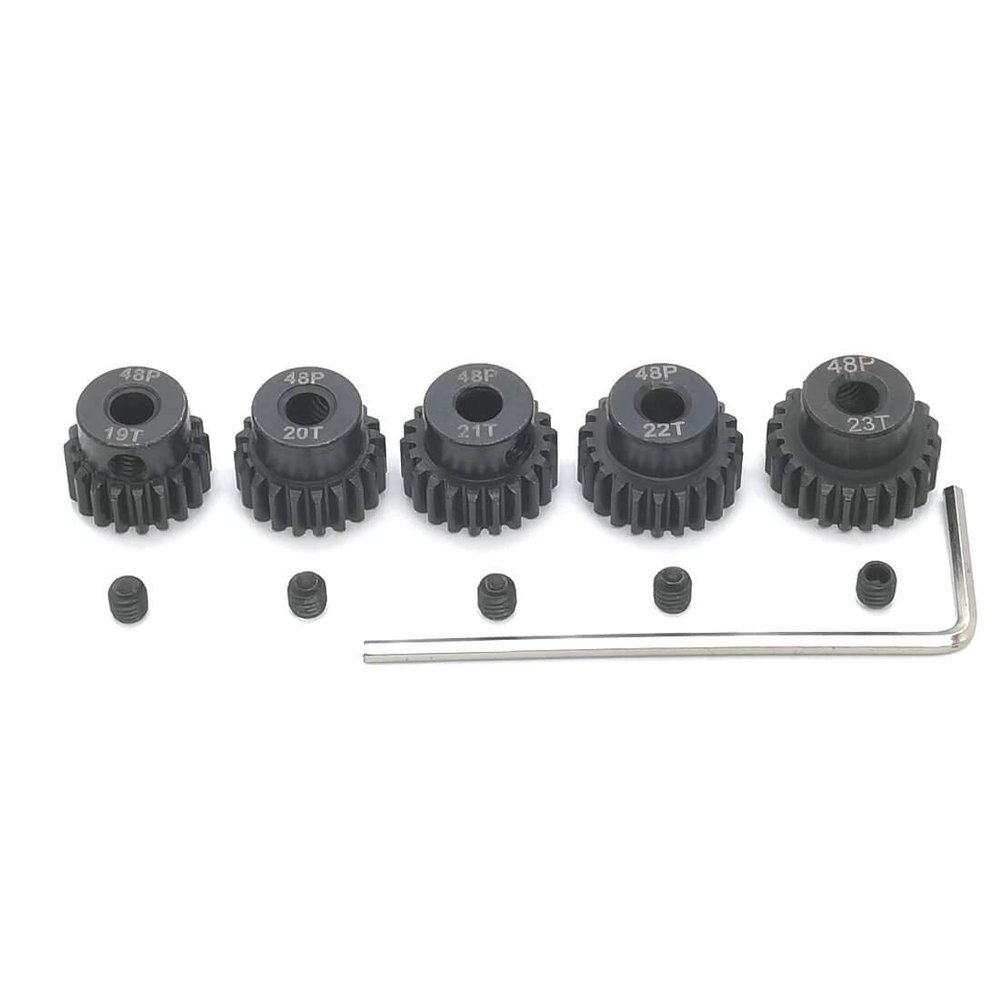 48P 19T 20T 21T 22T 23T Pinion Gear with Screw Driver for 3.175mm Shaft 1/10 RC Brushless Brush Motor by MakerDoIt