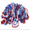 4E's Novelty Patriotic Beads Necklace (72 Pack) Bulk Red White Blue Beads 33 Inch Long 7mm Thick, Great for 4th of July Party Favors, Parade Throws, Dress Up July 4 Accessories Supplies view 3