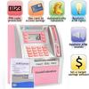 GoodsFederation ATM Piggy Bank for Real Money for Kids Adults,Toy Money Bank with Card,Password,Coin Recognition,Bill Feeder,Balance Calculator,Electronic Money Safe Coin Box,Hot Gift for Boys Girls view 2